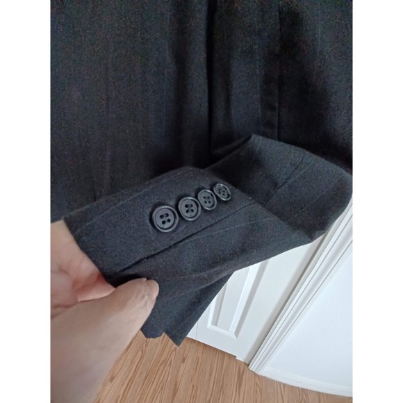 Men's English Manor 48L 2 Button Blazer/Sport Coat Jacket Black/Gray Pinstripes - Picture 7 of 10